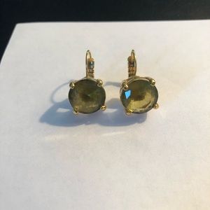 Kate Spade Citrine Green Lever Back Earrings
